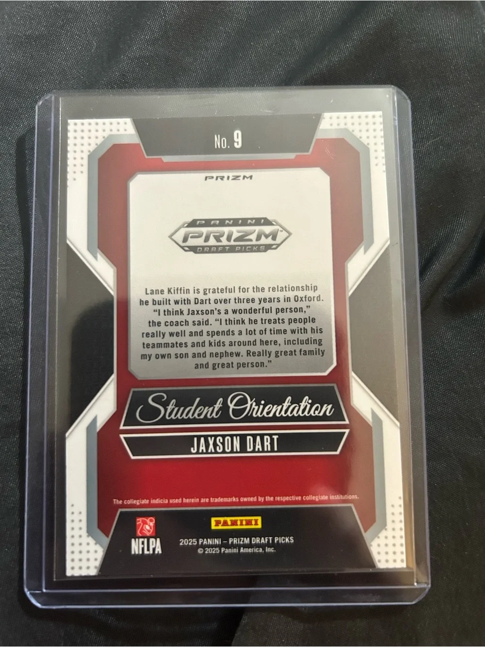 Panini Prizm Jaxson Dart Yellow Gold Holo Trading Card